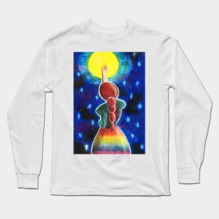 Color pencil - Reaching the moon Long Sleeve T-Shirt